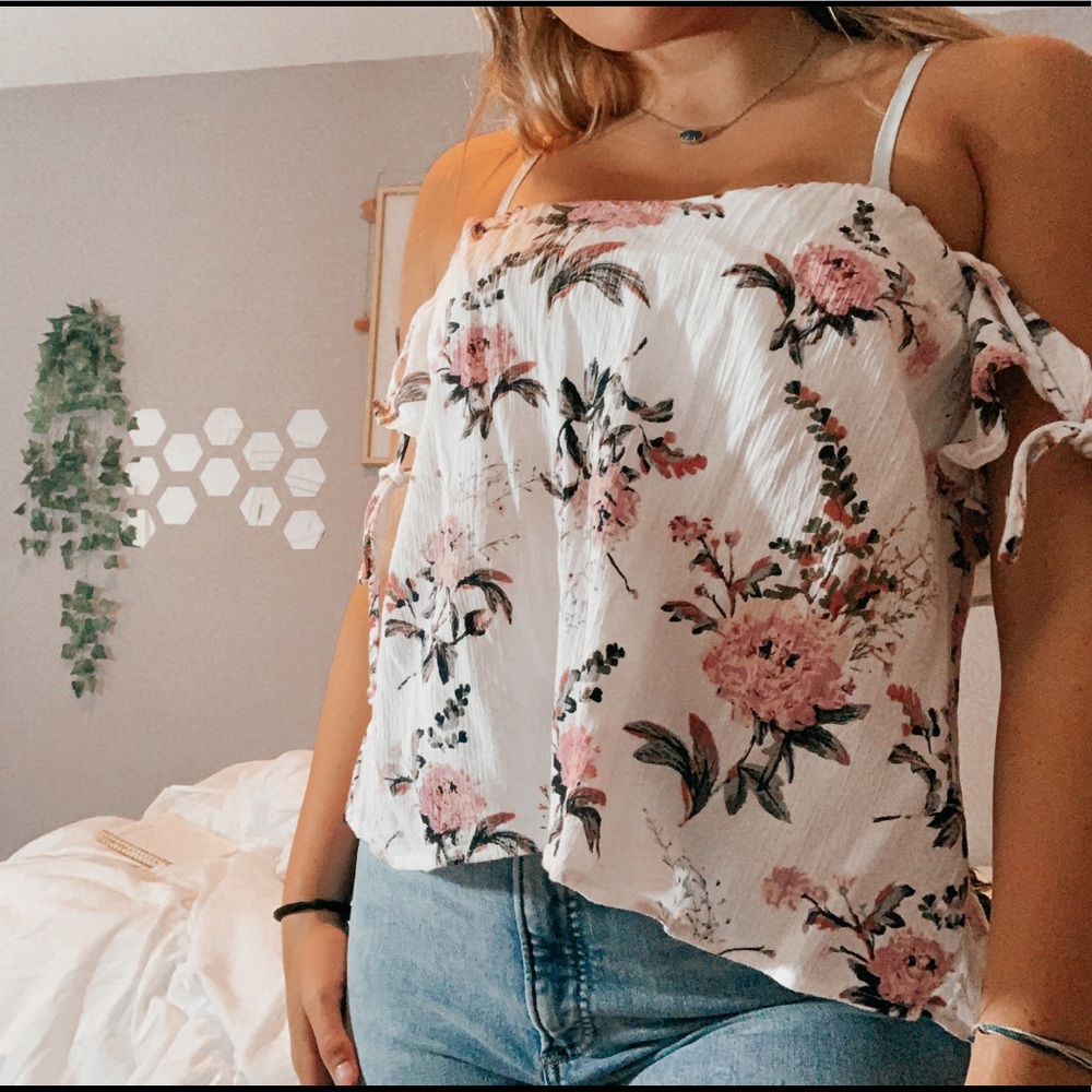 Floral off the shoulder top